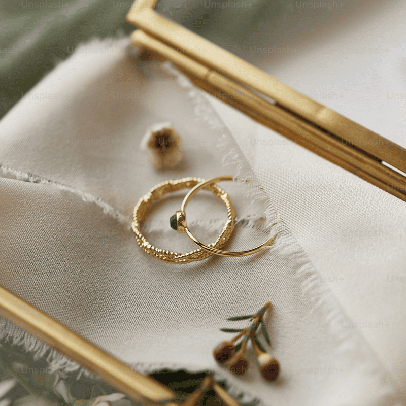 Rose Gold Statement Ring with Sapphire