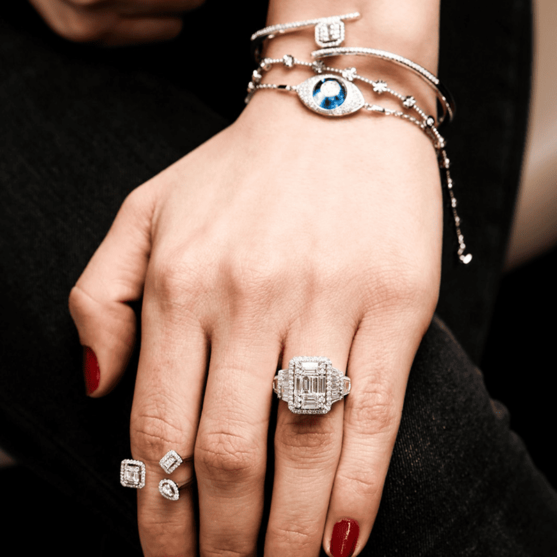 Bangle Set with Diamond Accent